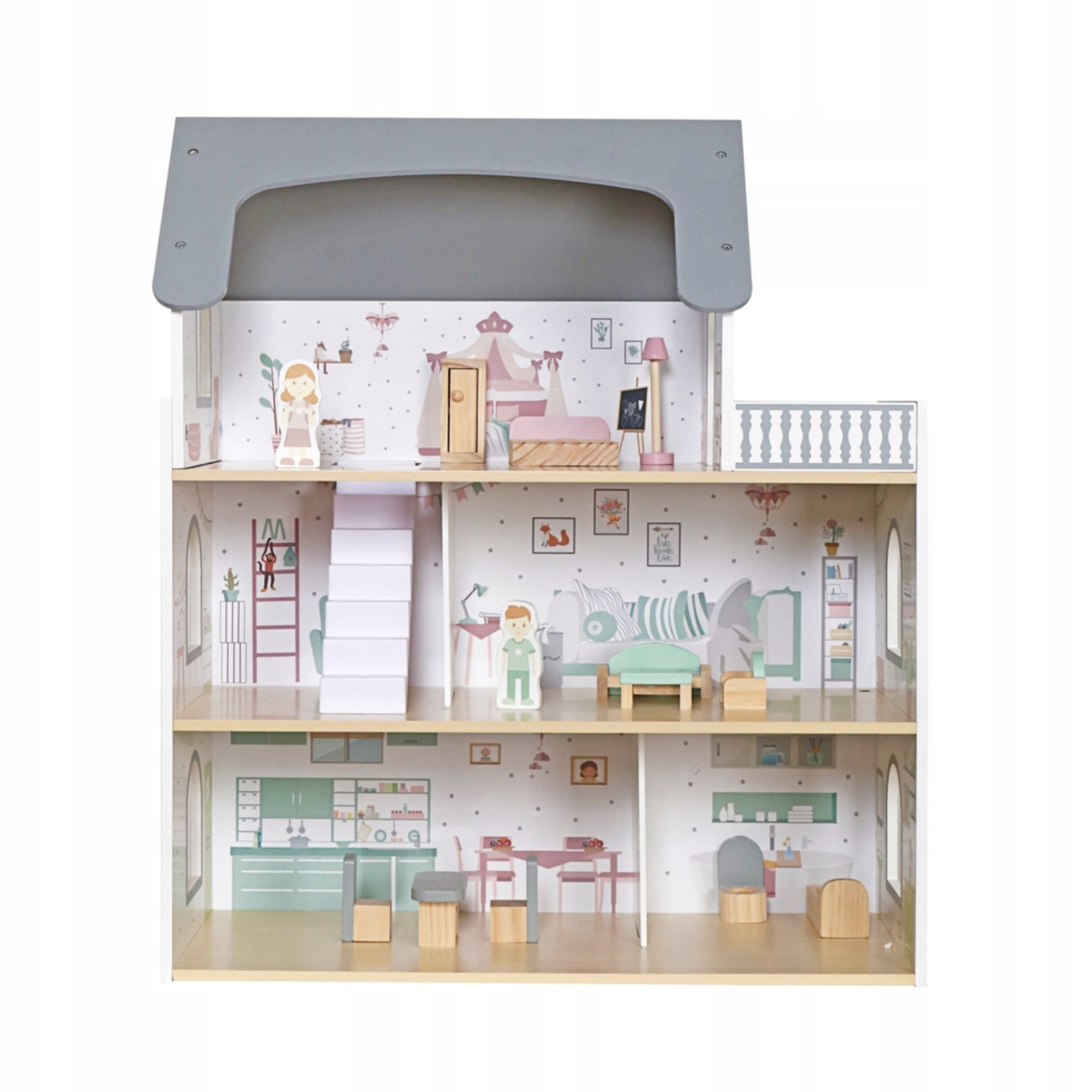 Кукольный домик деревянный CozyHouse с мебелью (2796161317) - фото 7