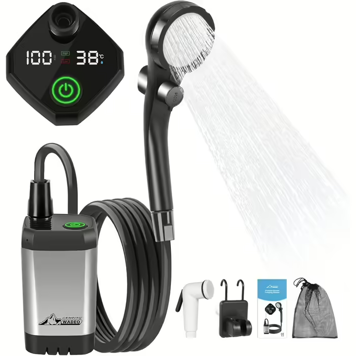 Душ кемпінговий з насосом та дисплеєм температури (MA423)