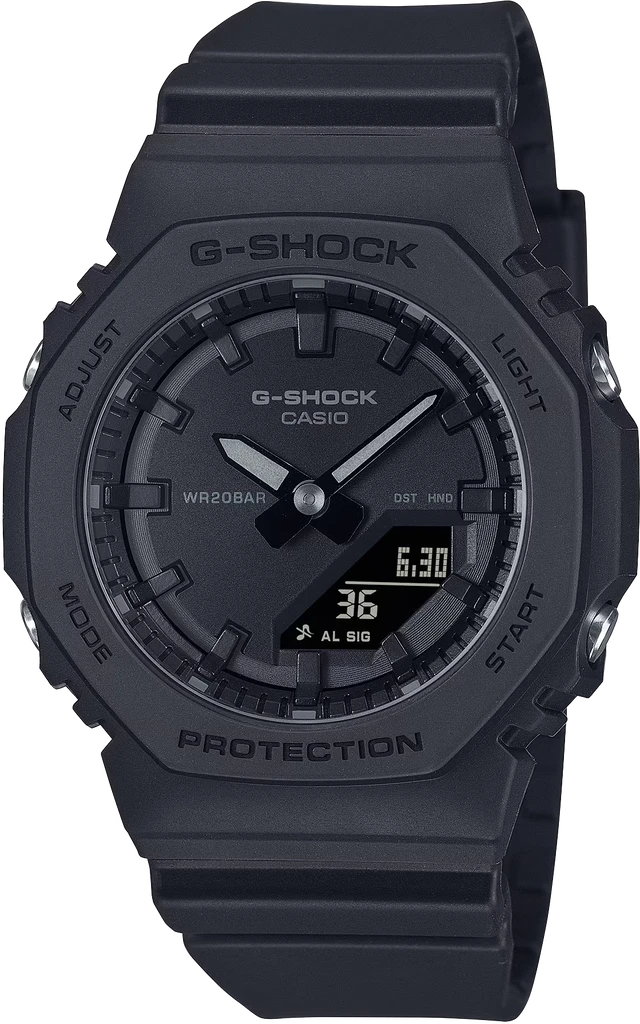 Наручний годинник жіночий Casio G-Shock GMA-P2100BB-1AER ударостійкий з водозахистом 200 м та чорним циферблатом