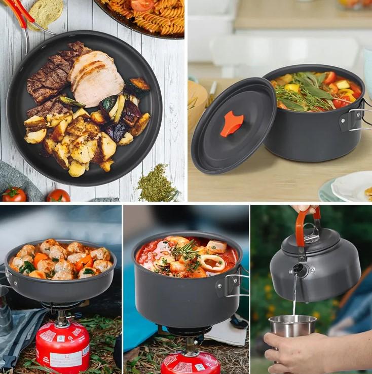 Набор посуды для туризма HALIN Camping Appliance со столовыми приборами - фото 9