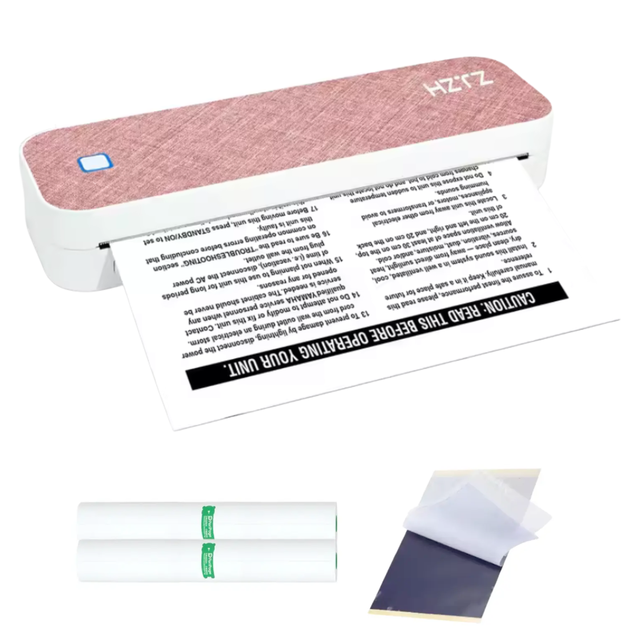 Термопринтер для друку документів та ескізів тату HZTZ A4XR Bluetooth 203 dpi A4 портативний та 2 рулони термо паперу/5 арк. паперу (32710167)