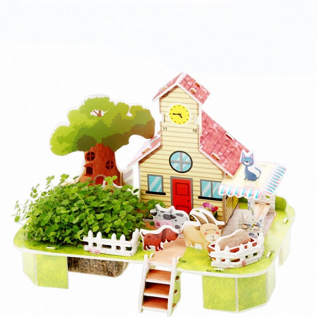 3D Пазл Mini Zilipoo Дружне подвір'я з живою рослиною (M-008) 3D Пазл Mini Zilipoo Дружне подвір'я з живою рослиною (M-008)