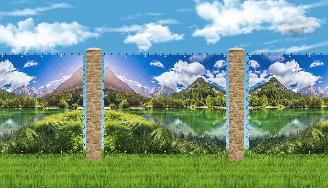 Фотосетка Красивое озеро в горах 800944 3х2 м (25442979) - фото 2