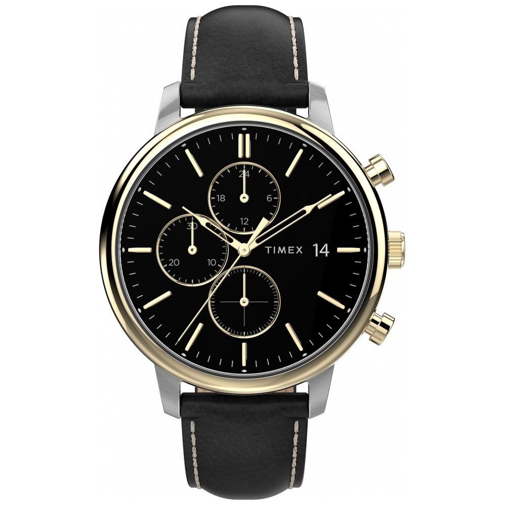 Наручные часы мужские Timex Chicago Chrono кварцевые Gold (Tx2u39100)