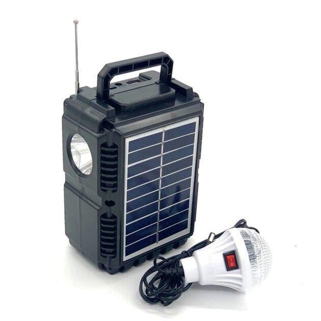 Солнечная система портативная GD 8079 фонарь PowerBank 2400 mAh bluetooth Радиолампа (2259437979)