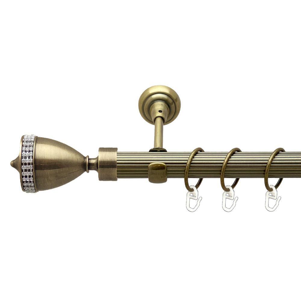 Карниз для штор Orvit Этерния рифленая однорядный 25 мм 240 см Антик (000-7950)