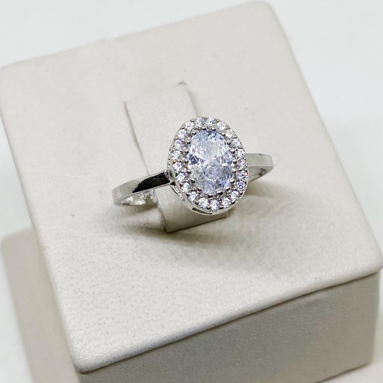 Кольцо серебряное с кубическим цирконием р. 18 1,36 г (1815453192)