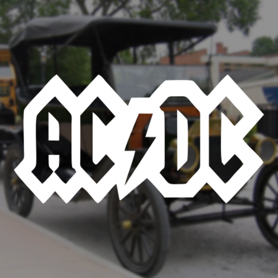 Наклейка на авто/мото на скло/кузов "ACDC" Білий (Нак72)