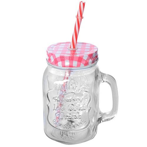 Чашка Stenson R29806 500 мл с крышкой и трубочкой (11169193)