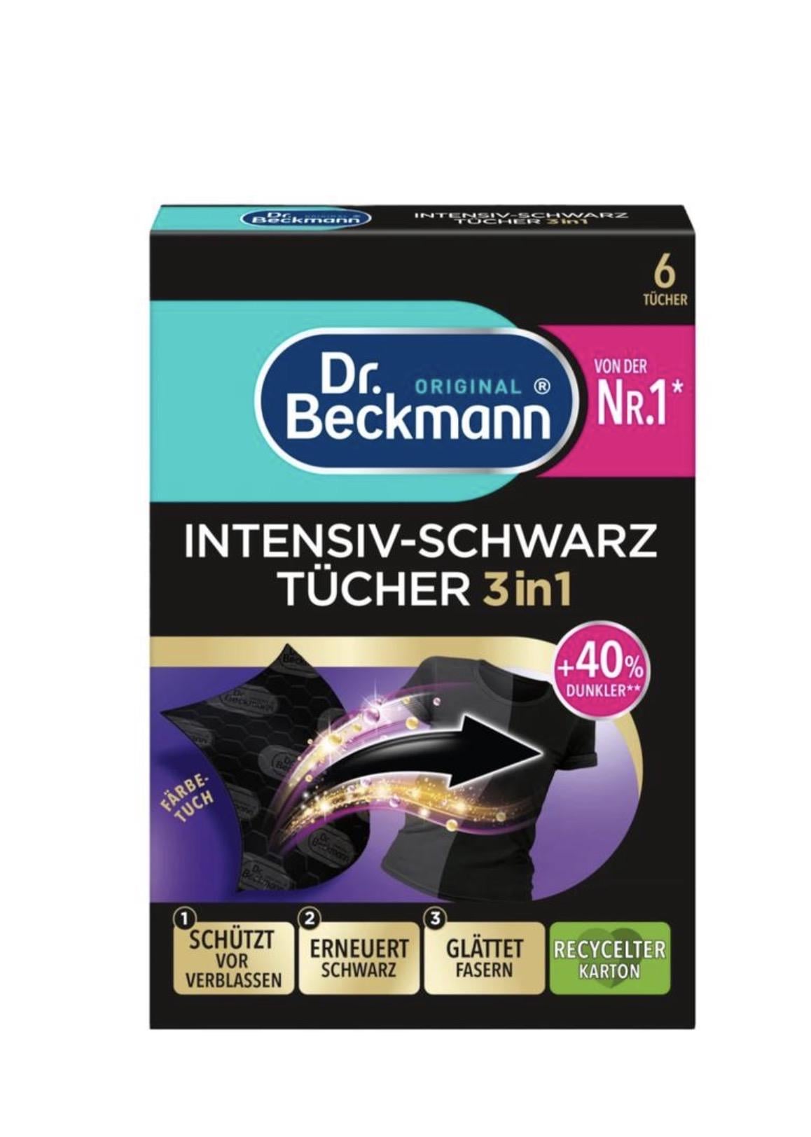 Салфетки для стирки Dr. Beckmann Intensiv-Schwarz Tucher 3в1 6 шт. (3002519836)