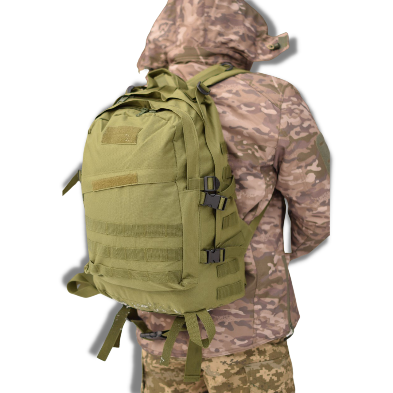 Рюкзак тактический военный 45 л Olive (00042) - фото 2 Рюкзак тактический военный 45 л Olive (00042) - фото 2