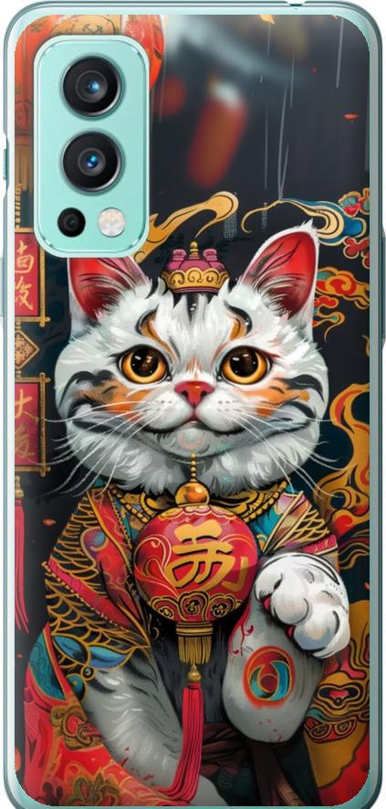 Чехол на OnePlus Nord 2 China Cat v2 (6135u-2468-42517)