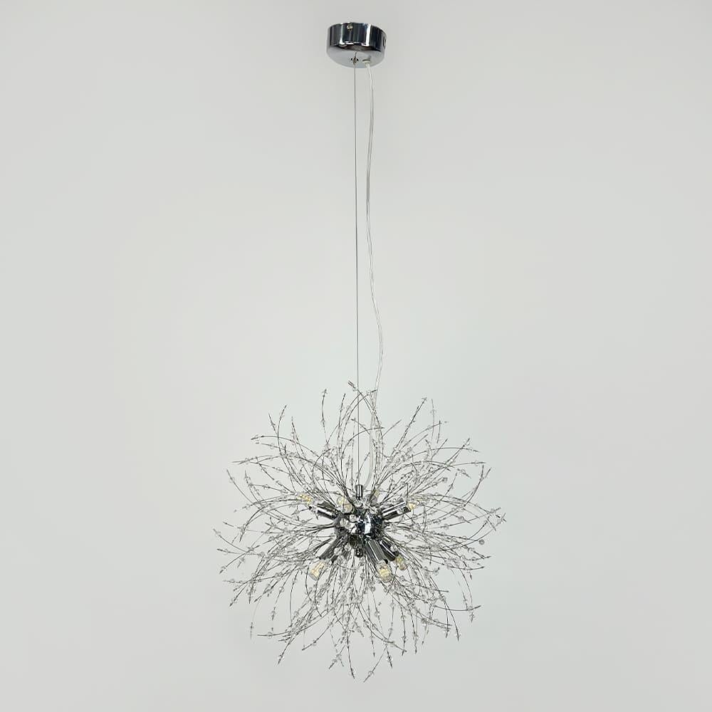 Світильник пухнастий підвісний у вигляді кульбаби Ø 40 см Хром (AS155/400 P CH)