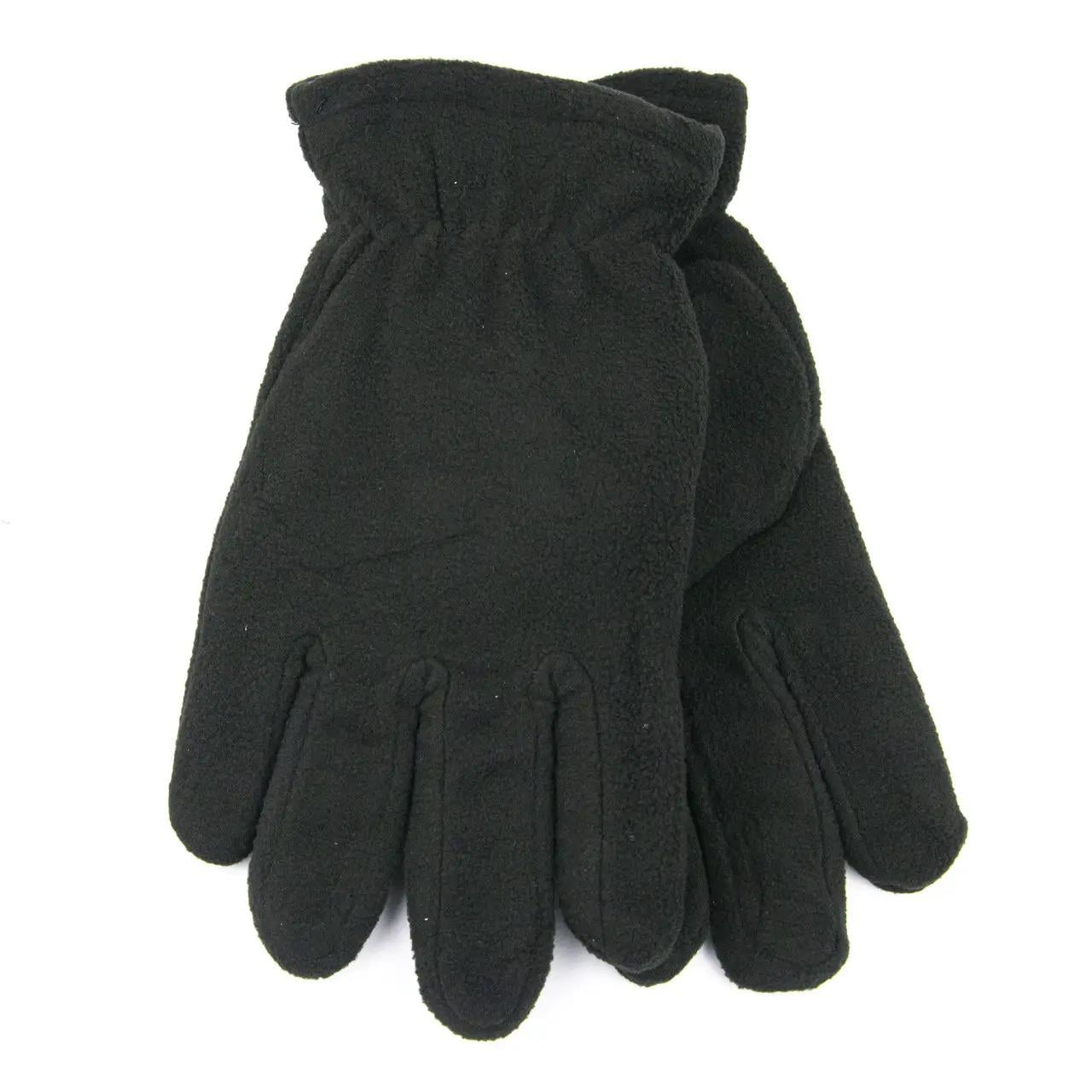 Перчатки мужские двойные флисовые S Черный (23-4-4)