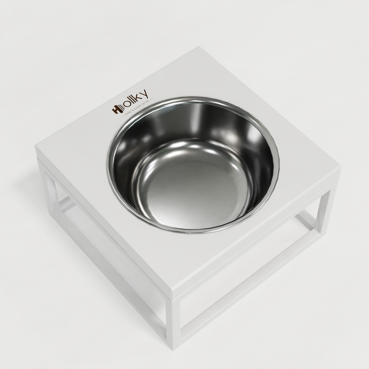 Миска на подставке для кошек и средних собак Hollky Base Solo M 0,8 л (M-212110-WHWH) - фото 4 Миска на подставке для кошек и средних собак Hollky Base Solo M 0,8 л (M-212110-WHWH) - фото 4