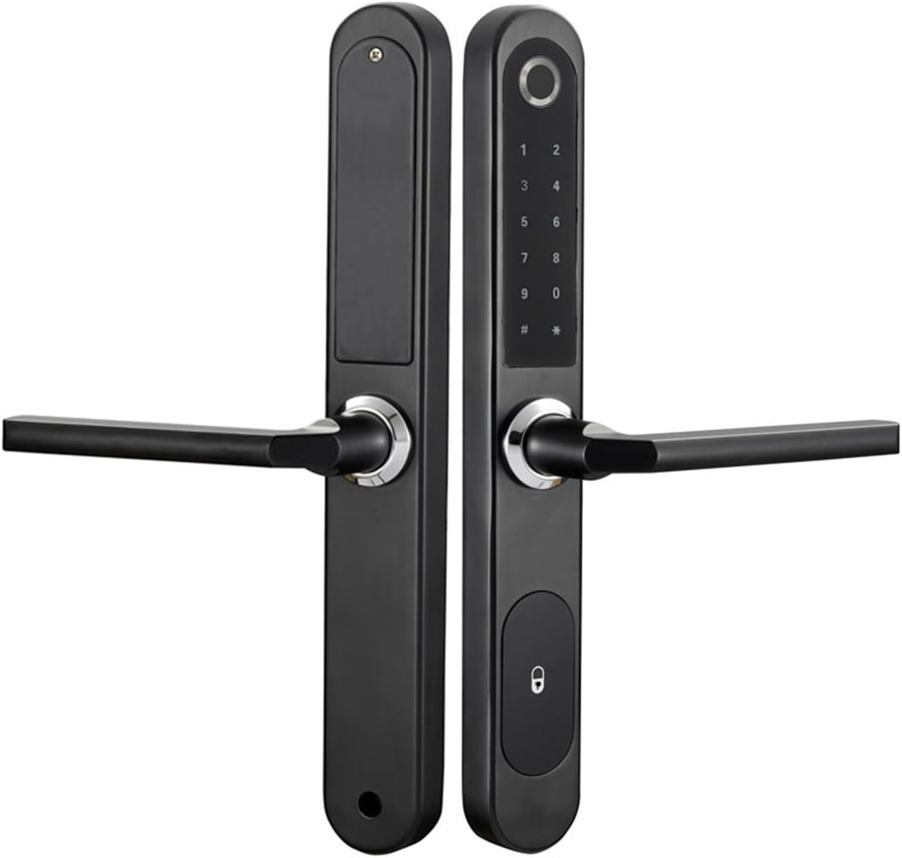 Дверной замок с отпечатком пальцев Broken Bridge Aluminium Graffiti с функцией APP Черный (2548627780)