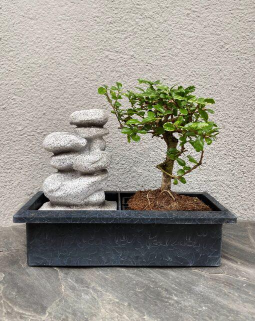 Бонсай с декоративными камнями и водопадом 29 см