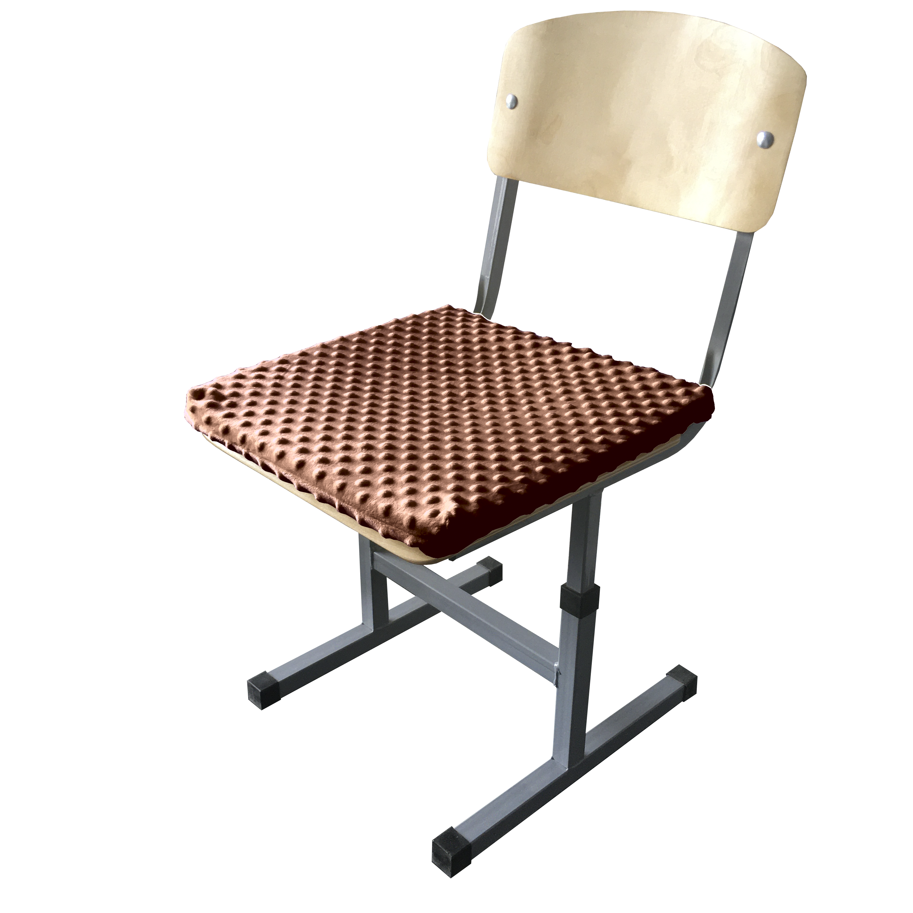 Мягкая подушка и чеxол из плюша на стул 38x19/38x38 см (5361194)