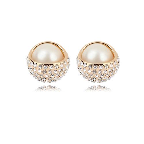 Сережки з кристалами Сваровські 8671 Italina Білий