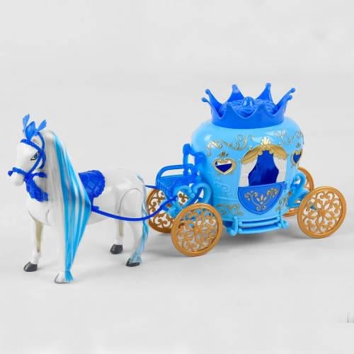 Карета 2207 C 20/2 лошадь ходит + свет/звук на батарейках (103129)