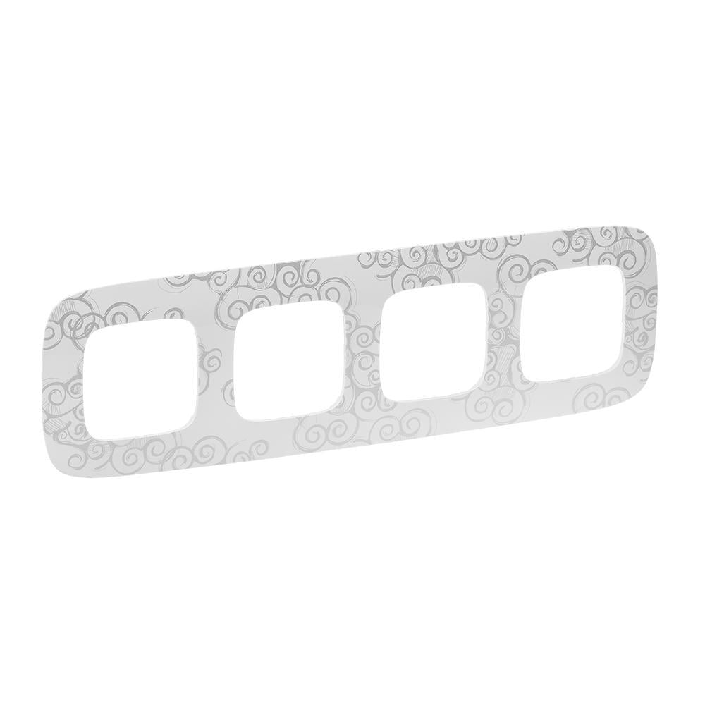 Рамка четырехместная Legrand Valena Allure Нарцисс/Хром (754344)