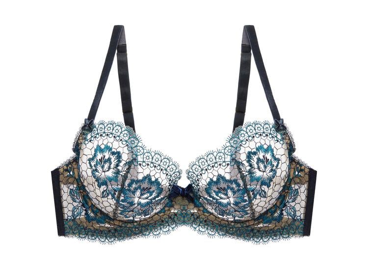 Бюстгальтер Dita von Teese 70D Синий/Изумрудный (59023navy_shady)