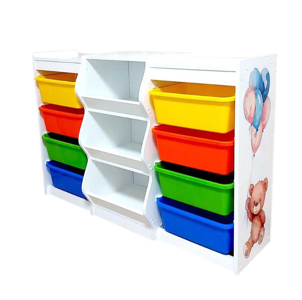 Органайзер для детских игрушек 2в1 с контейнерами и полками - фото 1 Органайзер для детских игрушек 2в1 с контейнерами и полками - фото 1