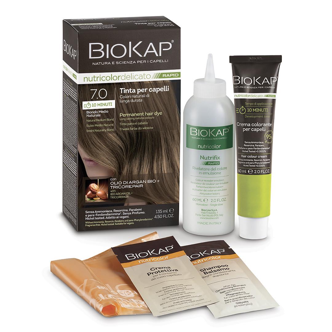 Краска для волос Bios Line BioKap Nutricolor Delicato Rapid 135 мл 7.0 Biondo Medio Naturale - фото 1 Краска для волос Bios Line BioKap Nutricolor Delicato Rapid 135 мл 7.0 Biondo Medio Naturale - фото 1