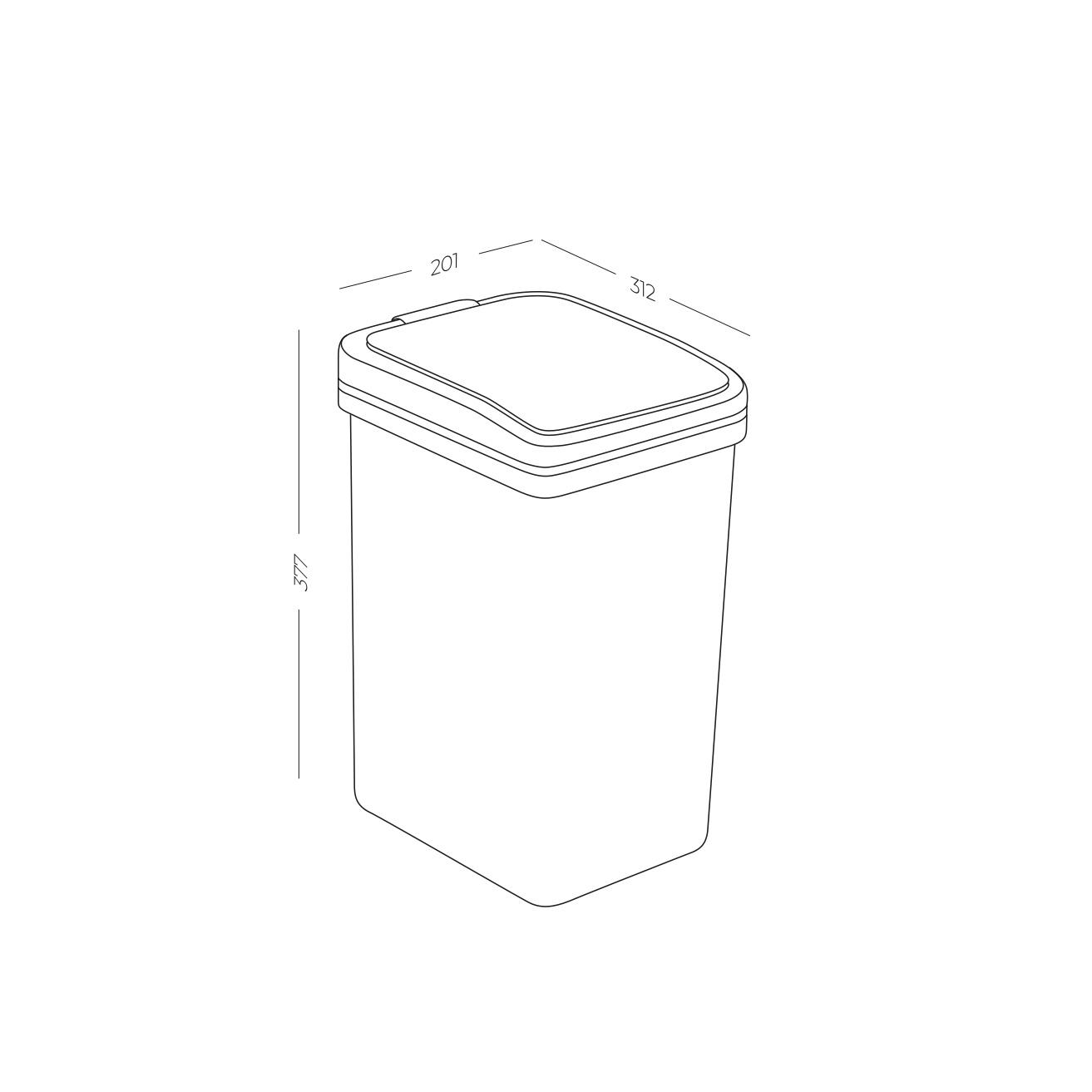 Відро для сміття MVM BIN-04 15L GRAY з кришкою 15 л Сірий (211357) - фото 2 Відро для сміття MVM BIN-04 15L GRAY з кришкою 15 л Сірий (211357) - фото 2