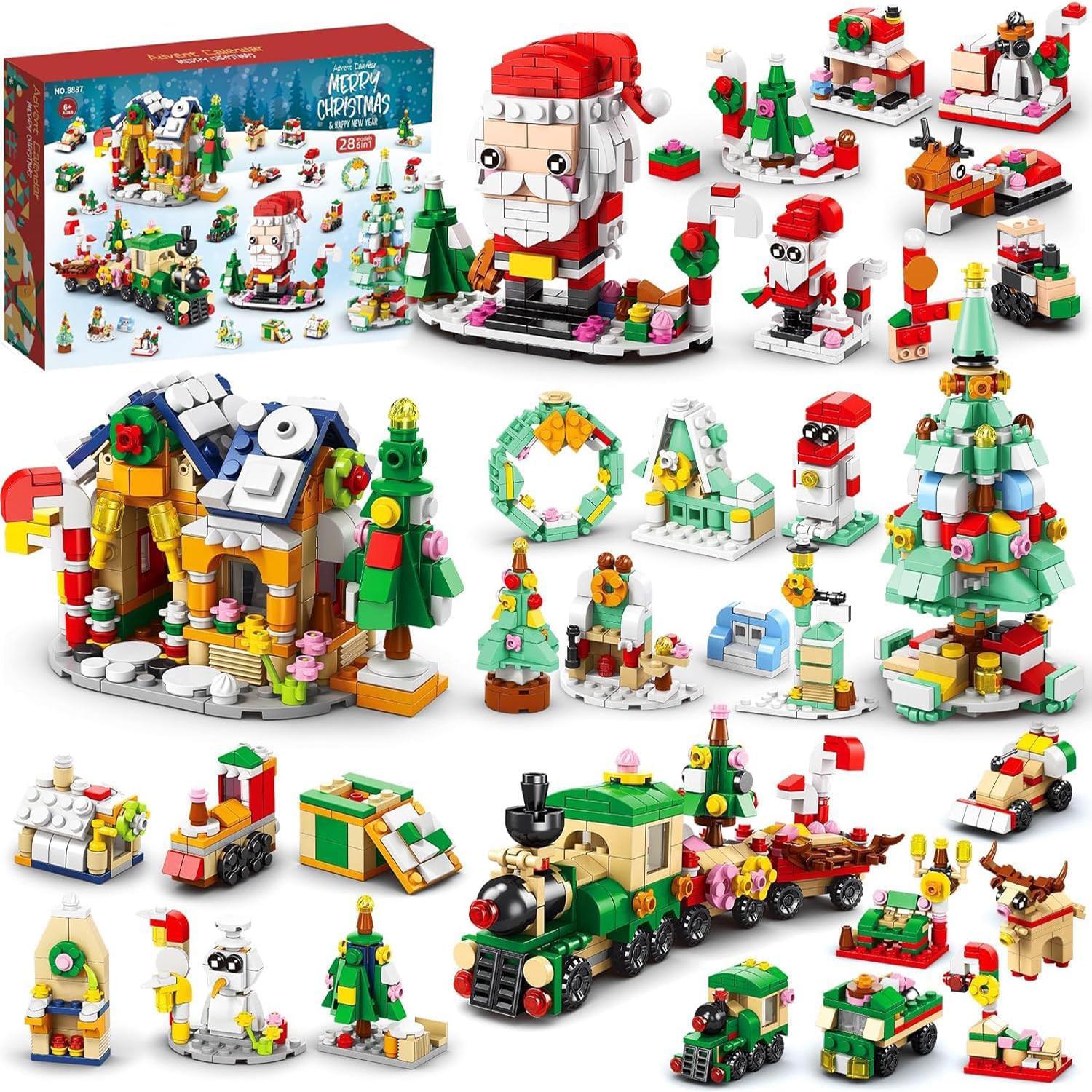 Конструктор Адвент-календар Merry Christmas & Happy New Year на 1123 деталі на 28 моделей (29696309) - фото 10