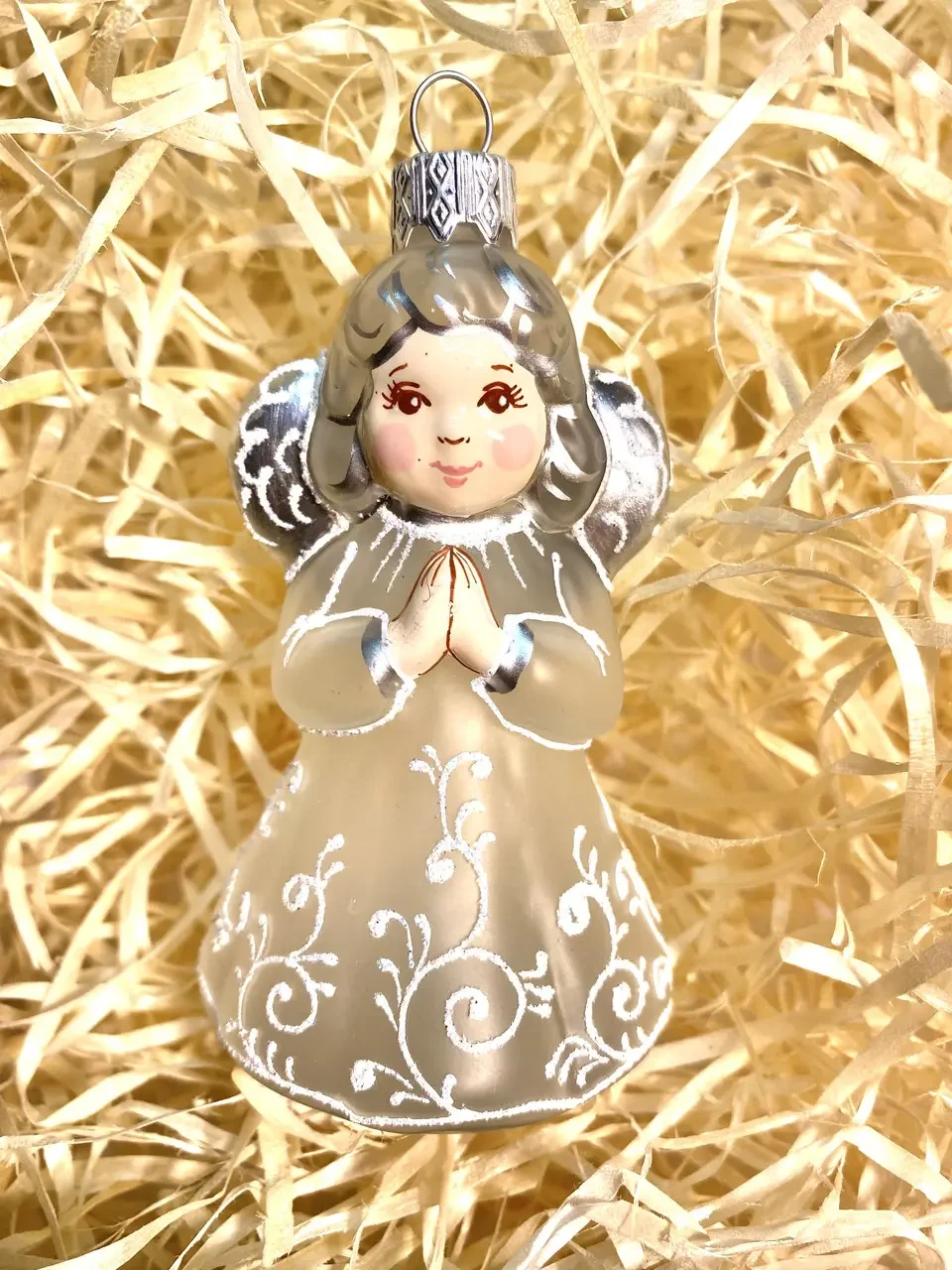 Игрушка новогодняя елочная Ангел Прозрачный