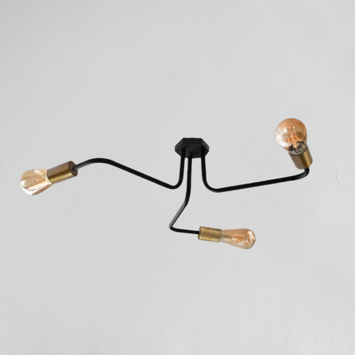 Люстра лофт MSK ELECTRIC Maze з бронзовими патронами (NL 6060/3 BK+BN)