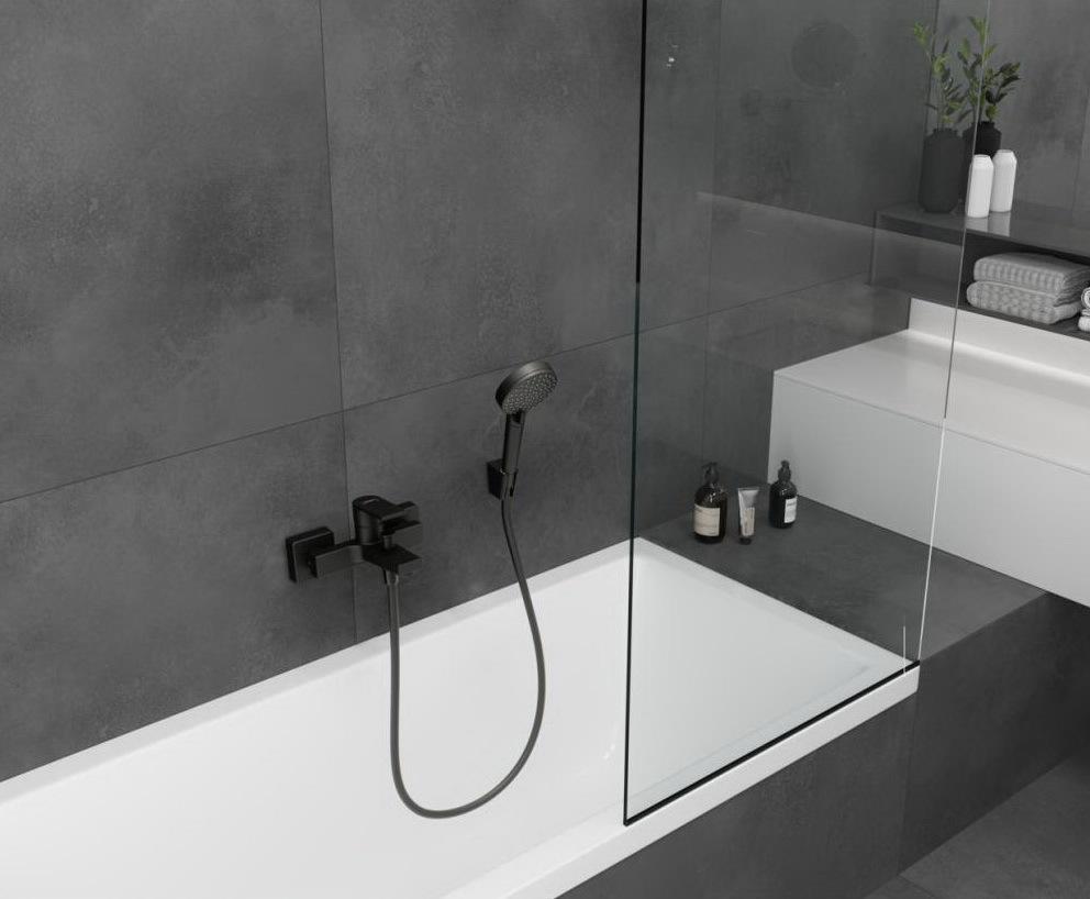 Змішувач для ванної Hansgrohe Vernis SHAPE 71450670 одноважільний Чорний (102976) - фото 3