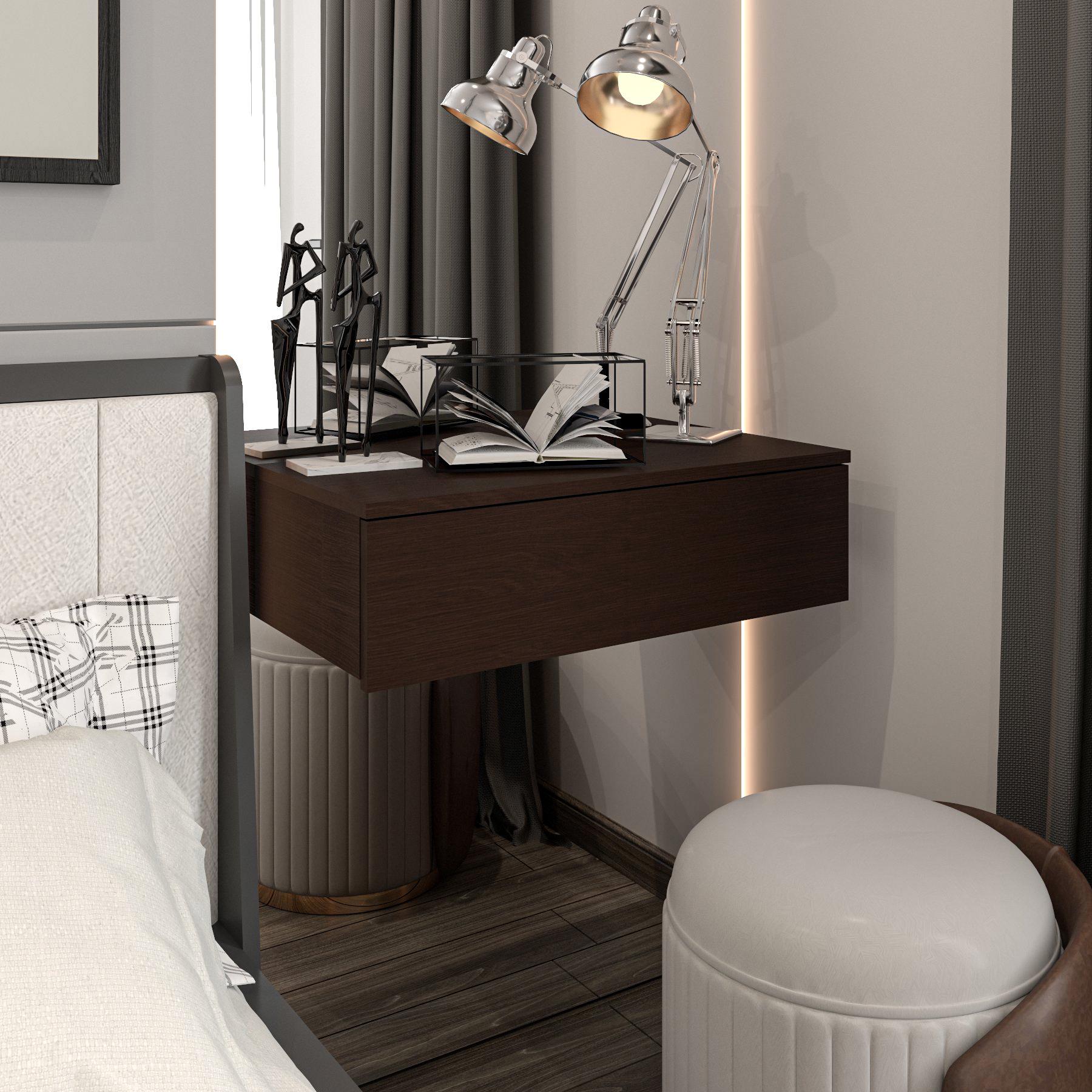 Туалетний столик Malm підвісний 70 см Венге темний (10424106)