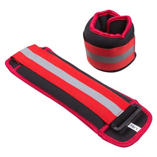 Утяжелители со светоотражающей лентой 1,5 кг 2х0,75 кг Красный (87224-750R)