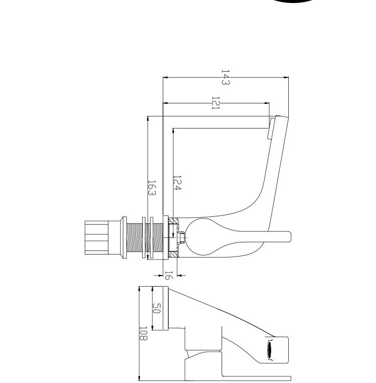 Змішувач для раковини з боковою ручкою звивистий (482019331) - фото 5 Змішувач для раковини з боковою ручкою звивистий (482019331) - фото 5