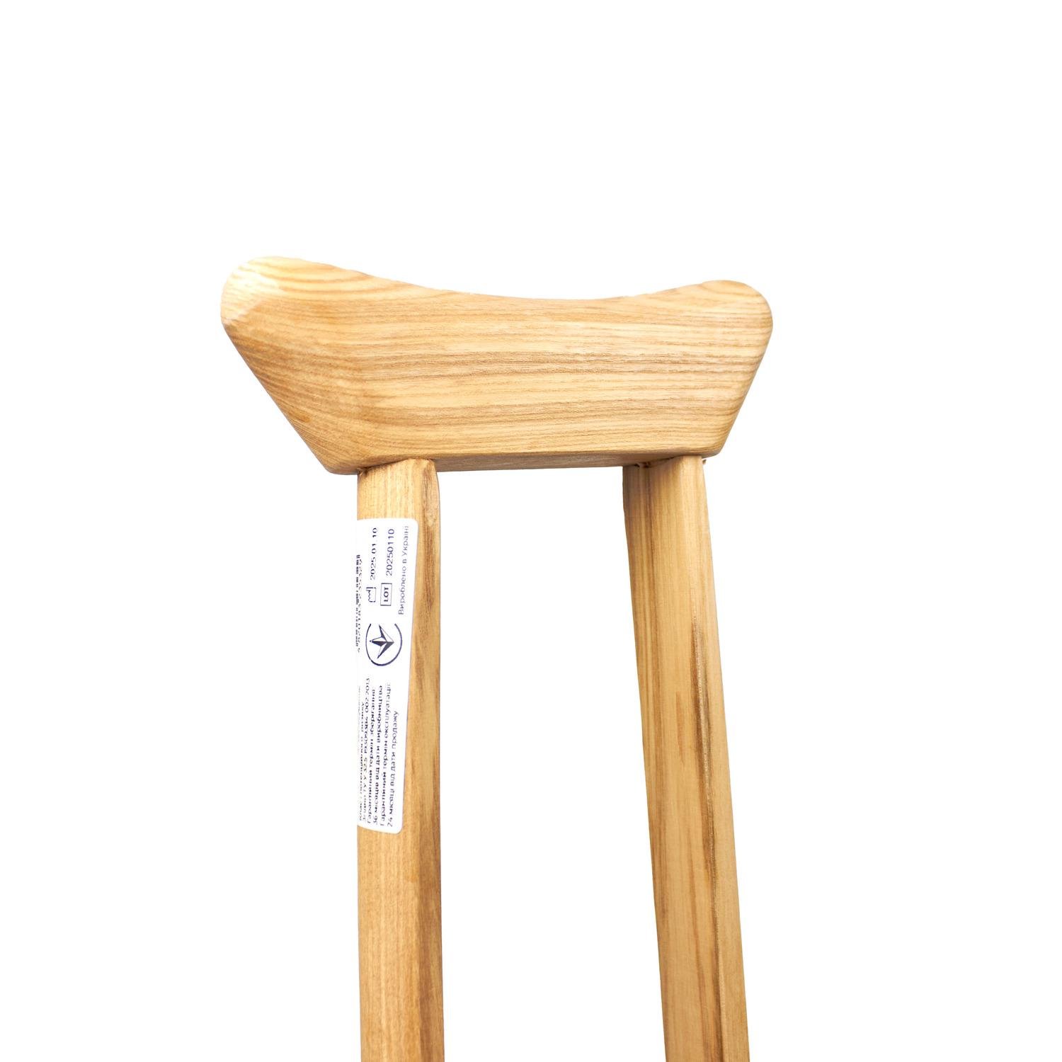 Милиця доросла дерев'яна - фото 2