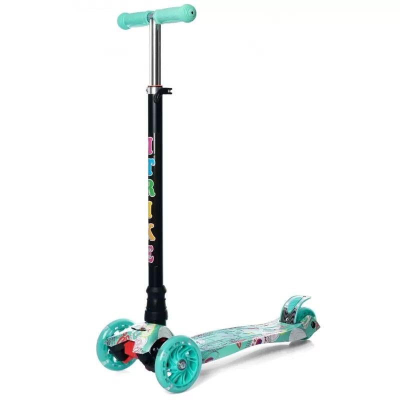 Самокат детский iTrike трехколесный Бирюзовая абстракция (JR3-055-3-WP15)