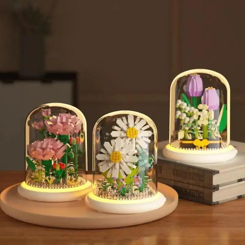 Конструктор-ночник Цветок в колбе с подсветкой Ромашка 550 дет. - фото 8 Конструктор-ночник Цветок в колбе с подсветкой Ромашка 550 дет. - фото 8