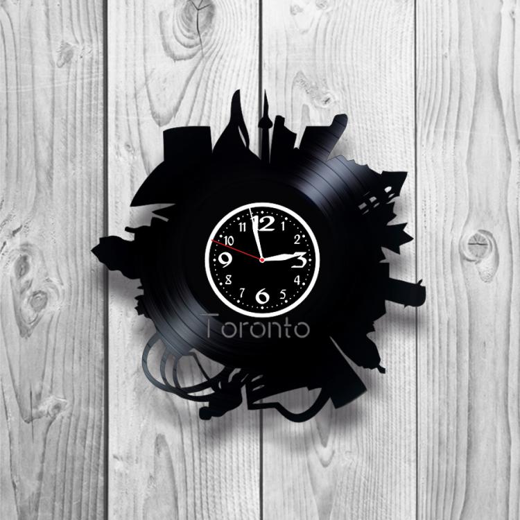 Часы настенные Канадский стиль 0292 из виниловой пластинки