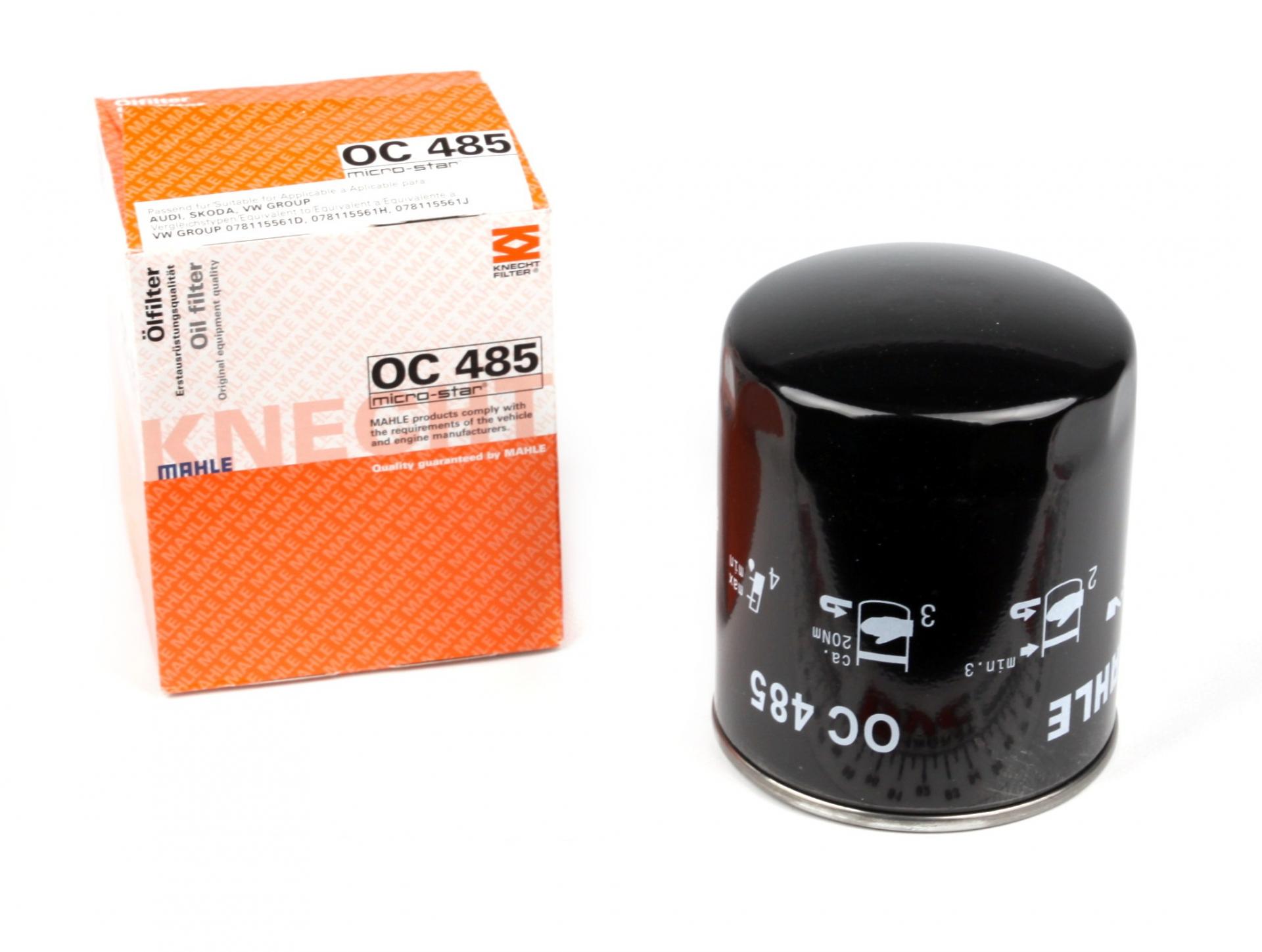 Фильтр масляный KNECHT для VW Passat/Audi A4/A6/A8 2,4-3,0 91-05 h 112 мм (OC 485)