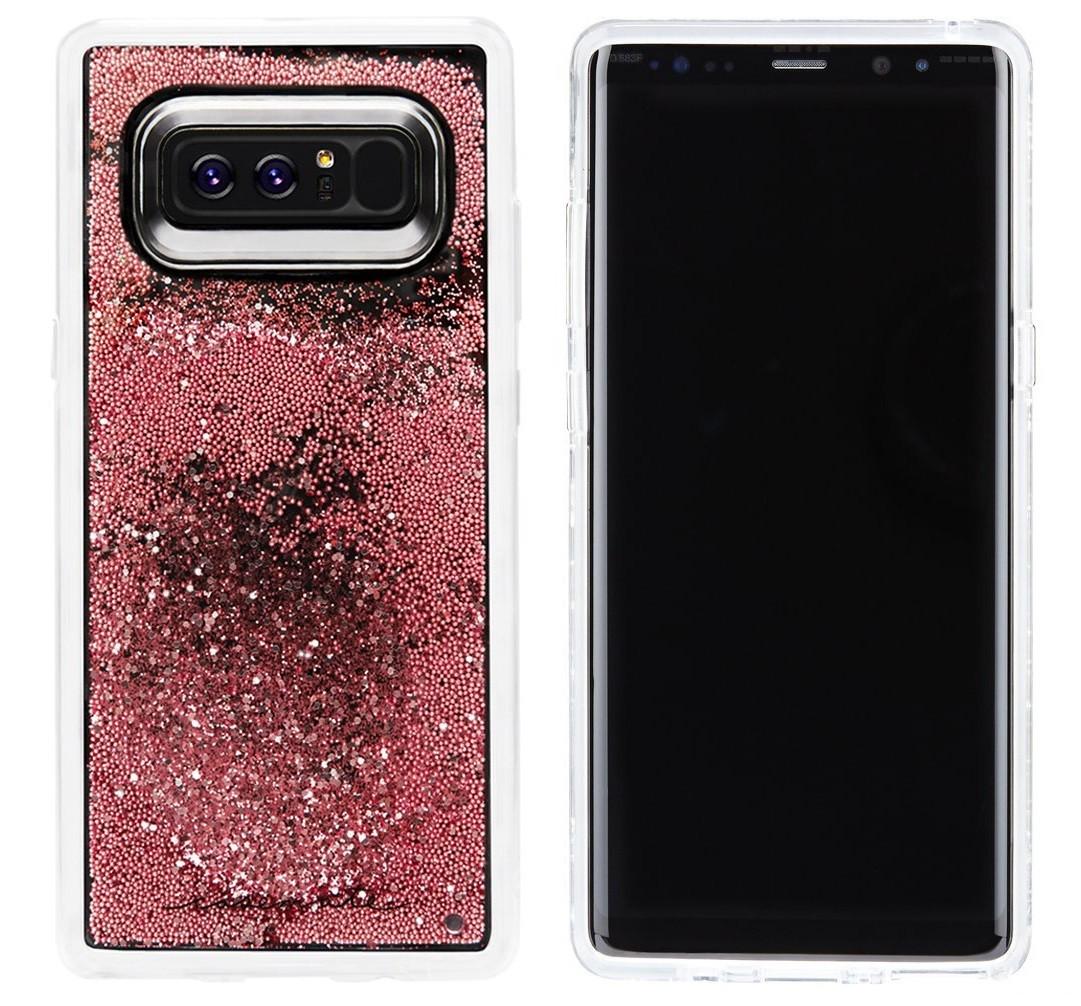 ᐉ Чехол прозрачный Case-Mate Waterfall жидкие блестки для Samsung Note 8  Pink • Купить в Киеве, Украине • Лучшая цена в Эпицентр