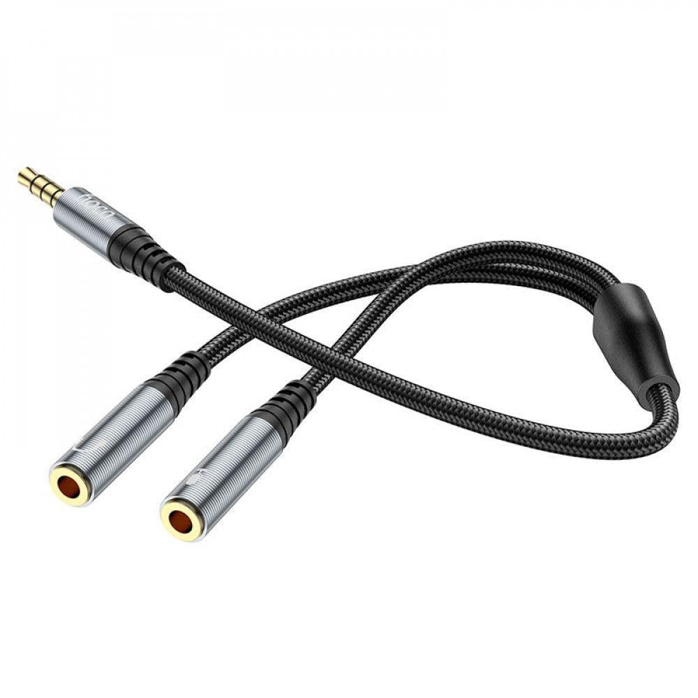 Кабель Audio Splitter Hoco UPA21 2in1 3.5 male to 2 female (3500)