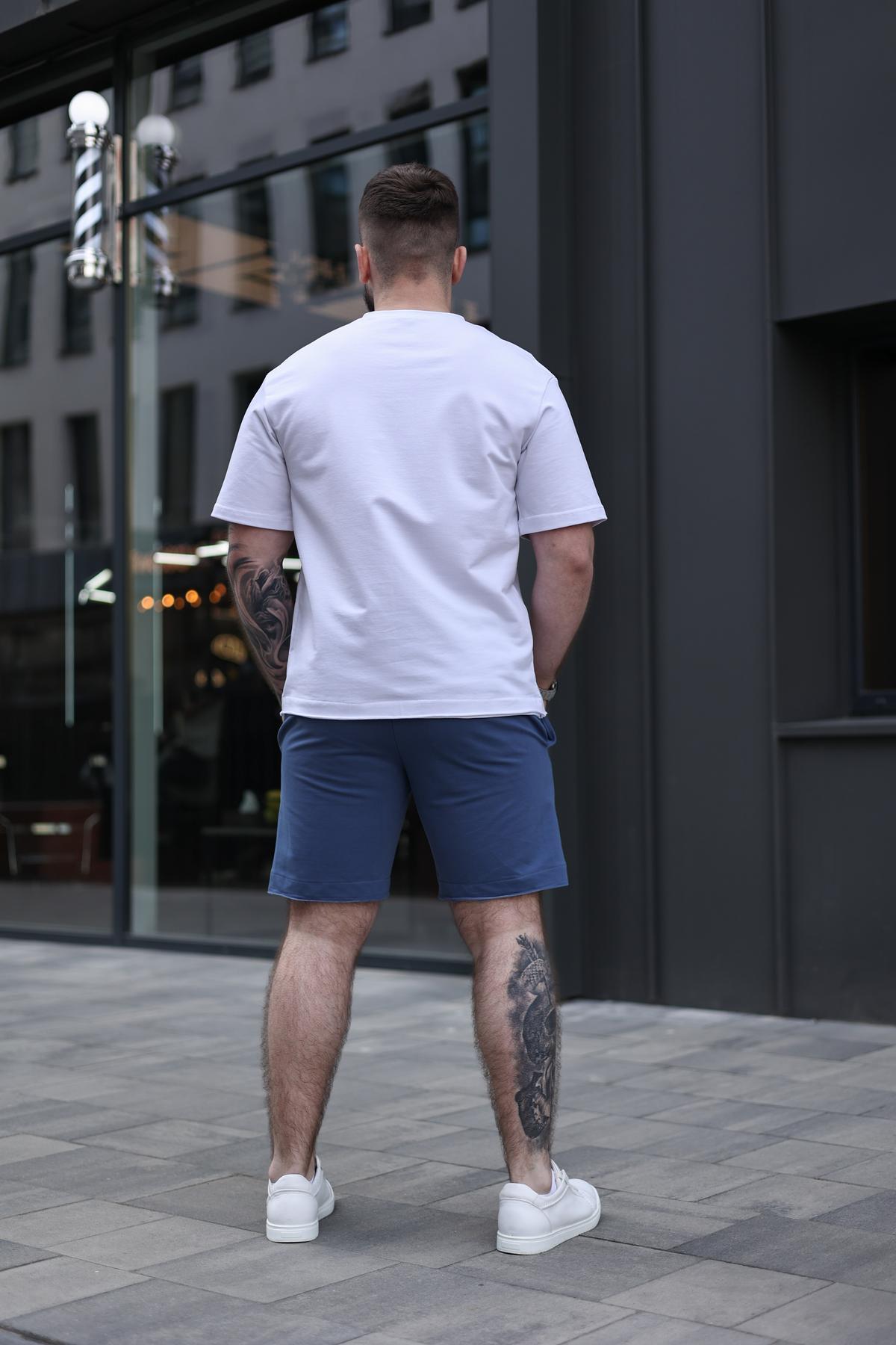 Комплект мужской летний BREEZE оверсайз 4XL Бело-синий (1576420348/6/7) - фото 2 Комплект мужской летний BREEZE оверсайз 4XL Бело-синий (1576420348/6/7) - фото 2