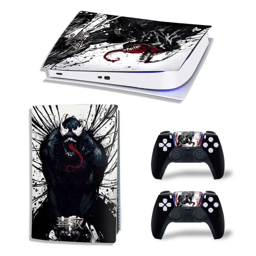 Вінілова наклейка для Sony PlayStation PS5 Venom 360 Black Ink - фото 1