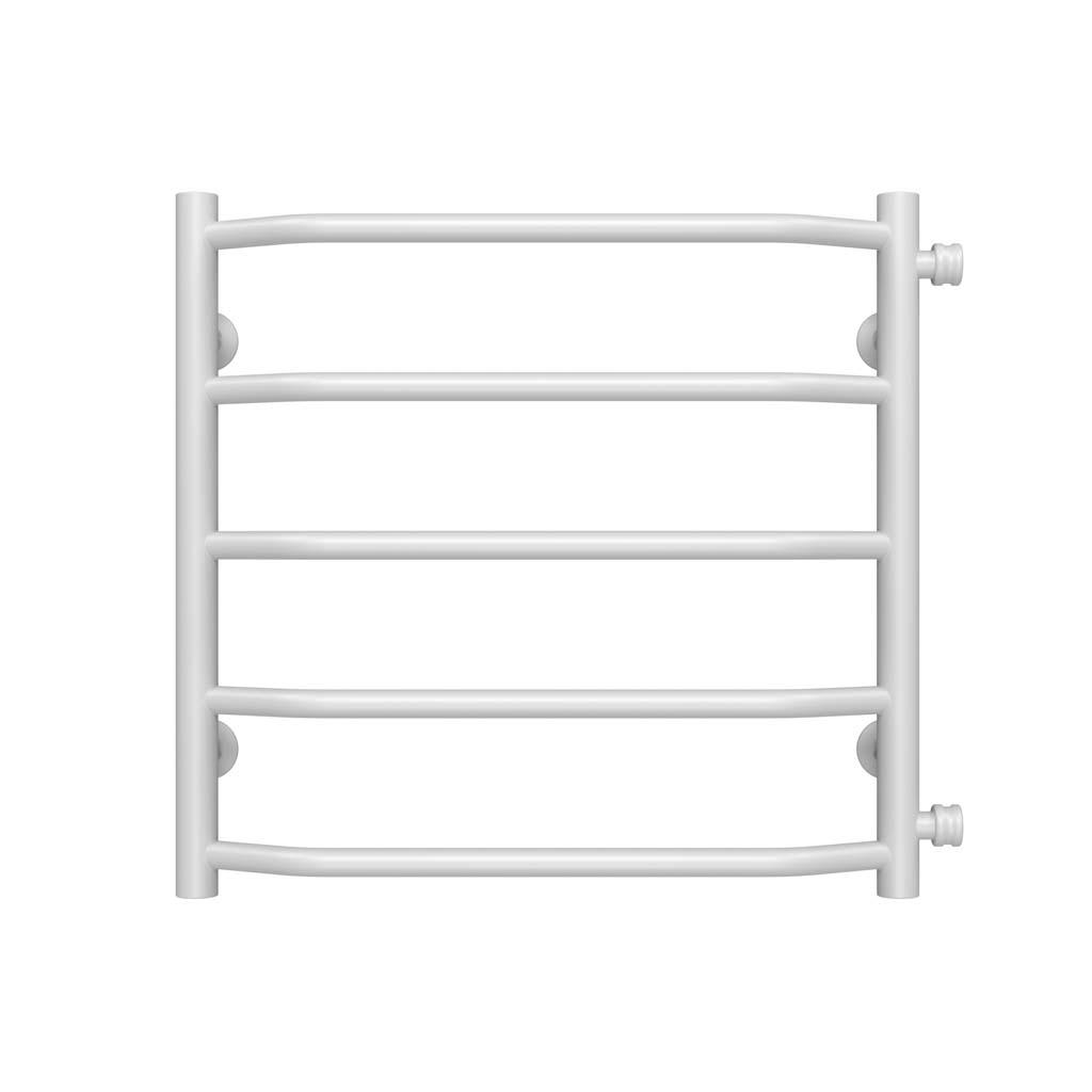 Полотенцесушитель водяной Deffi Трапеция П5 боковое правое подключение нержавеющая сталь 500х500 мм Белый (C.TR.50.50.5.W.C)