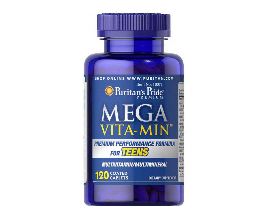 Витаминно-минеральный комплекс Puritan's Pride Mega Vita Min Multivitamin for Teens 120 Caplets Витаминно-минеральный комплекс Puritan's Pride Mega Vita Min Multivitamin for Teens 120 Caplets