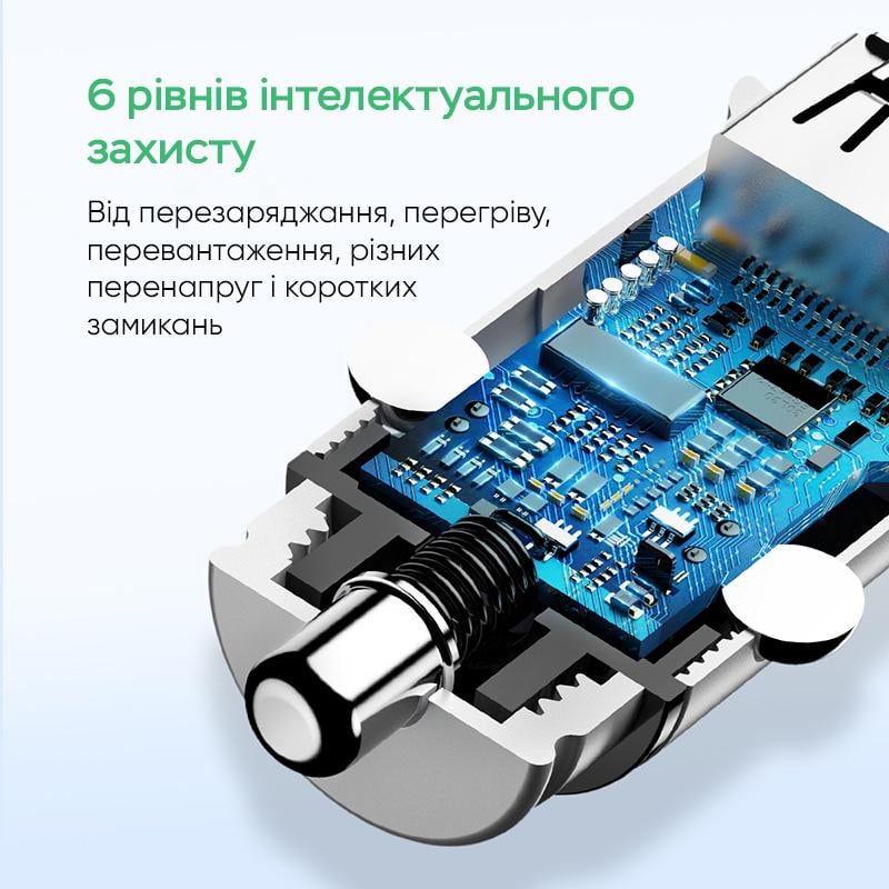 Зарядное устройство автомобильное для BASEUS Square metal A+A 30W Black (CCALL-DS01) - фото 12