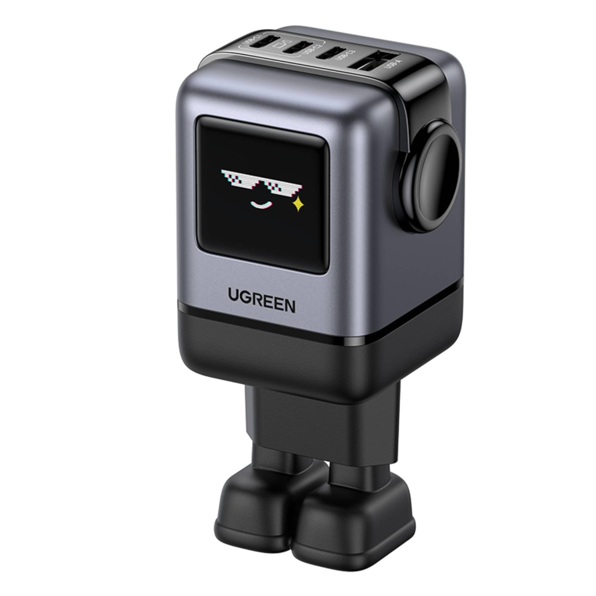 Зарядное устройство сетевой GaN Robot UGREEN Uno RG X688 100 Вт 3xUSB-C 1xUSB-A Серый (45515B) Зарядное устройство сетевой GaN Robot UGREEN Uno RG X688 100 Вт 3xUSB-C 1xUSB-A Серый (45515B)