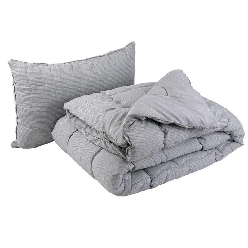 Одеяло силиконовое Руно Soft Line 140х205 см с подушкой 50х70 см Серый (924.52_Soft Line)